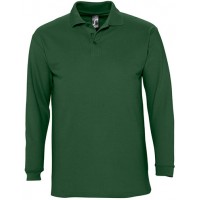 POLO PIQUÉ M/COMP 3 BOT WINTER VERDE GOLFE 